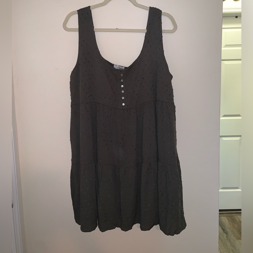 Olive Green Baby Doll Dress